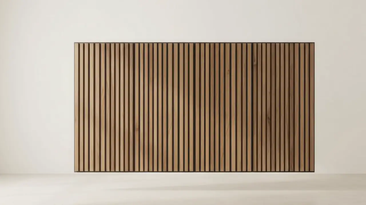 Paneles de palillería de madera que se ensamblan hasta formar una pared completa